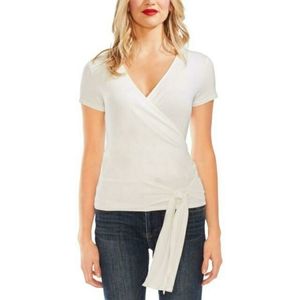 Vince Camuto faux wrap ivory top